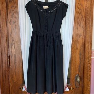 Vintage jeweled collar Vicky Vaughn dress